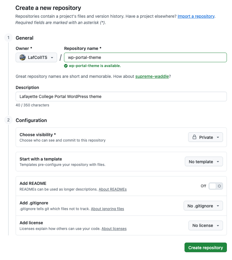 Creating a new repo in GutHub